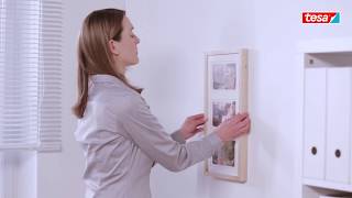 tesa Powerstrips® Picture Hook  the clever choice for hanging pictures [upl. by Eityak941]