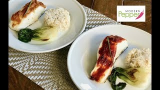 Chilean Seabass  Sea Bass  Fish Recipe w Miso Glaze amp Spicy GoChuJang Glaze  Modern Pepper 1 [upl. by Harrus]