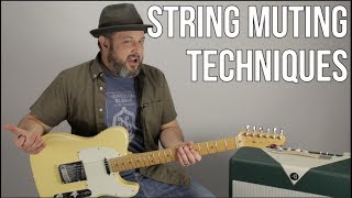 Rhythm Guitar Lesson Using String Muting Techniques [upl. by Aiyn]