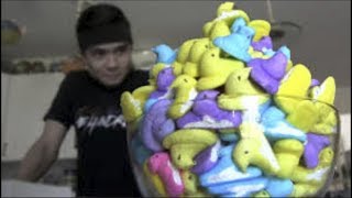 Man Eats 200 Peeps in One Sitting World Record [upl. by Amir]