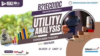 UTILITY ANALYSIS  CONSUMER THEORY  MICROECONOMICS I  SGOU [upl. by Greer767]