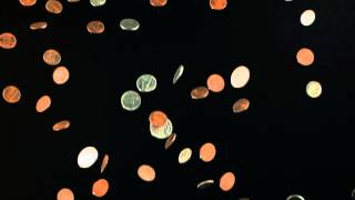 Free Slow Motion Footage Falling Coins [upl. by Ellerred]