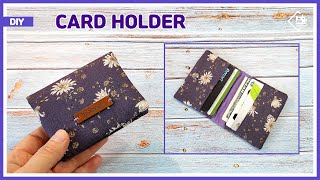 DIY Easy Card Holder  Mini Card Wallet  sewing tutorial Tendersmile Handmade [upl. by Kaz]