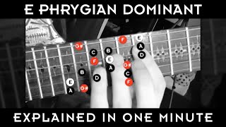 E Phrygian Dominant  Spanish Phrygian  One Minute Guitar Lesson [upl. by Eseenaj863]