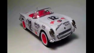 1953 Corvette built box stock plastic model kit [upl. by Adahsar]