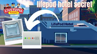 LIVETOPIA NEW LIFE POD HOTEL UPDATE  SECRET  UPDATE 99 Livetopia Roleplay Roblox [upl. by Airb]