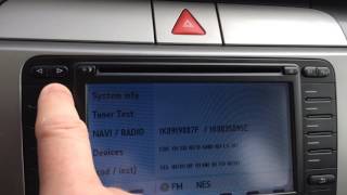 How to enter hidden menu VW MFD2 DVD [upl. by Zanas]