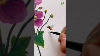 Easiest Flower Painting Tutorial 😱 shorts [upl. by Airun]