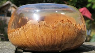 Woodturning a Supernatural Edge Burl Bowl  Mallee and Resin Hybrid [upl. by Aehsal923]