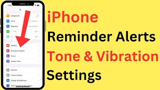 iPhone Reminder Alerts Ringtone And VibrationHaptic Settings [upl. by Bergh]