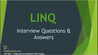 LINQ Interview Questions amp Answers [upl. by Loralie]