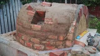 Construire Cuptor cu mortar de lut a doua parte  Costruzione Forno malta fango  seconda parte [upl. by Magdaia]