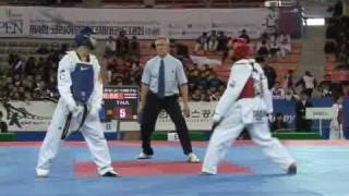 The 4th Korea Open Taekwondo Championships 2008 58 kg Korea vs Thailand Round 3 [upl. by Czarra]