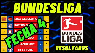 TABLA DE POSICIONES DE LA BUNDESLIGA 20242025 FECHA 4 RESULTADOS Y CLASIFICACIÓN LIGA ALEMANA [upl. by Howlyn]