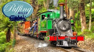 Puffing Billy Australia  Steam Hauled Wood Train [upl. by Raquel]