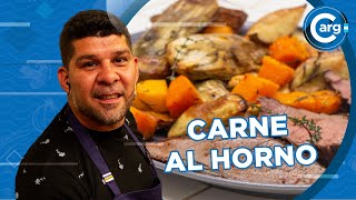 CÓMO HAGO UNA CARNE AL HORNO CON VEGETALES ASADOS [upl. by Ellerey557]