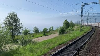 Trip to Lake Baikal Cab View Train Russia quotBolshoy Lug  Slyudyankaquot [upl. by Calise860]