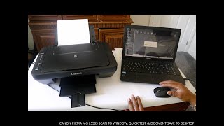 Canon Pixma MG 2550S How to Set Up Scan to Window Quick Test amp Document save to Desktop [upl. by Tica322]