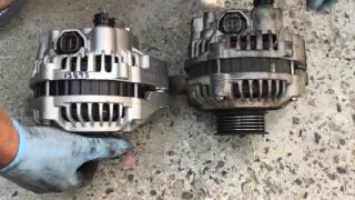 remove amp replacement alternator honda civic 20012005 [upl. by Maillil927]