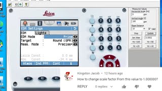 How to Change Scale Factor value in Leica Total Station TS series in English [upl. by Goff]