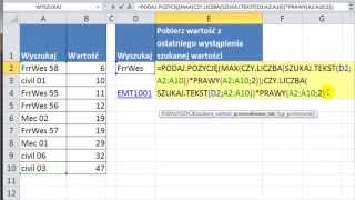 Excel  Znajdź największą liczbę za fragmentem tekstu  sztuczki 25 [upl. by Arikehs]