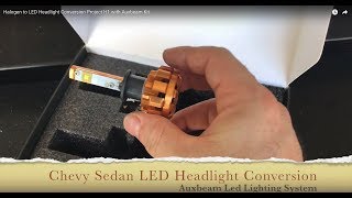 Halogen H1 to LED conversion with the Auxbeam LED Headlight Kit [upl. by Adnovahs]