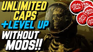 UNLIMITED CAPS  LEVEL UP without mods in FALLOUT 4 [upl. by Yeldud399]