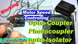 Arduino uno Electronics tutorial phototransistor Optocoupler or Optoisolator working amp use quotmotorquot [upl. by Un853]