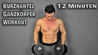 12 Minuten Kurzhantel Workout für Zuhause Full Body [upl. by Matthias]