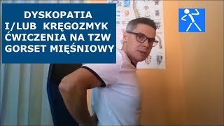 Ćwiczenia mięśni brzucha i grzbietu  Dyskopatia lędźwiowa  Kręgozmyk  Jak ćwiczyć  🇵🇱 🇪🇺 [upl. by Auvil]