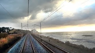 Rail View TR Tren de Valencia a Barcelona  Vídeo Reverse  2014 [upl. by Ebner]