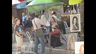 Place du Tertre  The Artists Haunt in Paris [upl. by Heaps954]