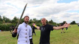 Lindybeige amp Matt Easton Discuss Skirmishing FightCamp 2017 [upl. by Ecinev]