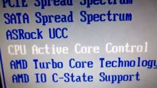 How to EnableDisable CPU cores from BIOS Asrock N68CS UCC [upl. by Turoff]