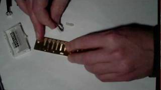 waxing the rivet end  harmonica customization  overblowcom [upl. by Saree]