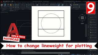 AutoCAD 3  How to Change Line Thickness Lineweight in AutoCAD  Lineweight Setting [upl. by Wales]