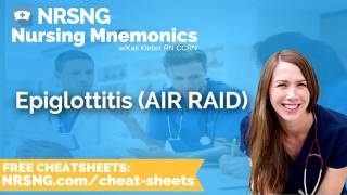 Epiglottitis AIR RAID Nursing Mnemonics Nursing School Study Tips [upl. by Oal]