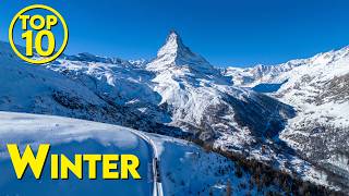 Top 10 WINTER Switzerland – Best of Snow Season – Christmas Skiing and Action [upl. by Bega169]