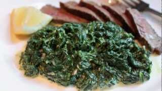 Fast amp Easy Creamed Spinach  Creamy Spinach Side Dish [upl. by Saba]