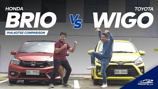 Honda Brio RS vs Toyota Wigo TRDS  Philkotse Comparison w English Subtitles [upl. by Yennek]