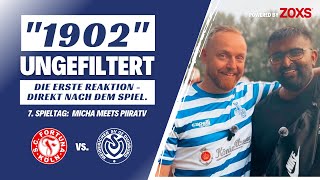 Fortuna Köln vs MSV Duisburg 00  7 Spieltag RL West  UNGEFILTERT  Die erste Reaktion [upl. by Hanleigh]