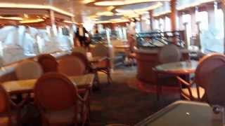 Caribbean Princess cruise ship  Horizon court self service restaurant [upl. by Ellerehs583]