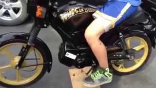 Tomos Moped LX Turbo Exhaust 49cc  Cheap on Gas  Canadas Best Bike [upl. by Hanimay]