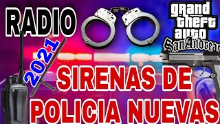 🎉2022✅ MODZ DE SIRENAS DE POLICIA Y RADIO DE POLICIA NUEVAS 💯GARANTIZADO TACTICO Y DE CALIDAD GTA SA [upl. by Karlyn]