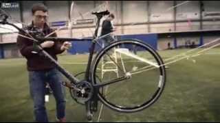 Helicopter Powered by Man on Bicycle Wins 250000 Prize [upl. by Anemix425]