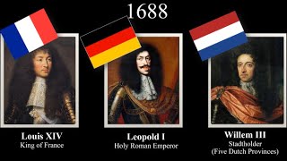 Rulers of FranceGermanyNetherlands every year 15192022 français deuschland nederlands [upl. by Dnalkrik]