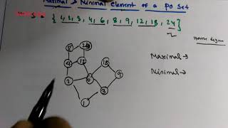 Maximal and minimal element of a poset Discrete mathematics latice [upl. by Elleniad827]