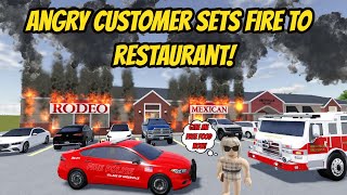 Greenville Wisc Roblox l Restaurant FIRE Evacuation  Fire Rescue Roleplay [upl. by Icak438]