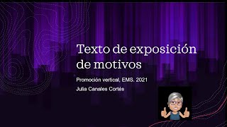 Texto de exposición de motivos Promoción vertical EMS [upl. by Batory]