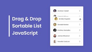 Drag and Drop Sortable List in HTML CSs amp JavaScript  Draggable List in JavaScript [upl. by Yatnoed710]